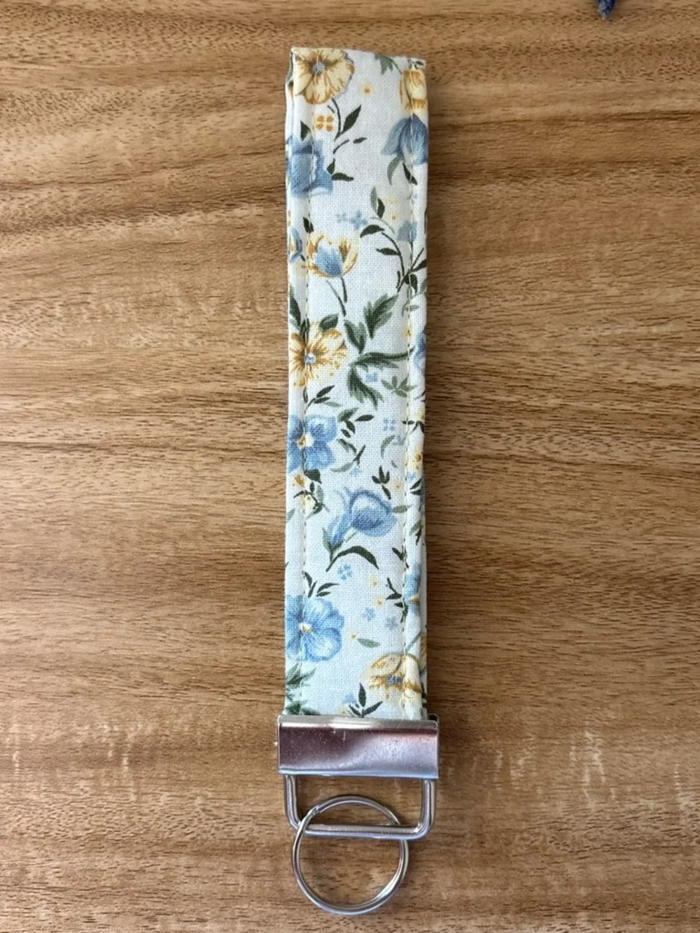 Floral Blue & Yellow Wristlet Key Ring - Women Accessories Key & Card Holder